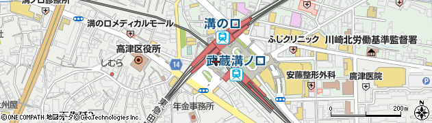 ＪＲ東日本ホテルメッツ溝ノ口周辺の地図