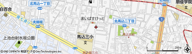 東京都大田区北馬込周辺の地図