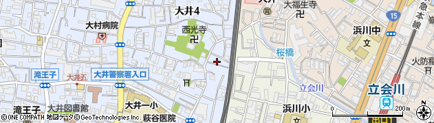 東京都品川区大井4丁目21-3周辺の地図