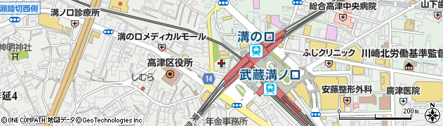 川崎第一ホテル　溝ノ口周辺の地図