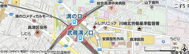 ガラス修理の生活救急車　川崎市高津区・受付センター周辺の地図