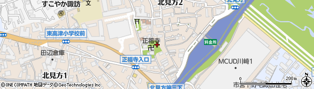 神奈川県川崎市高津区北見方周辺の地図