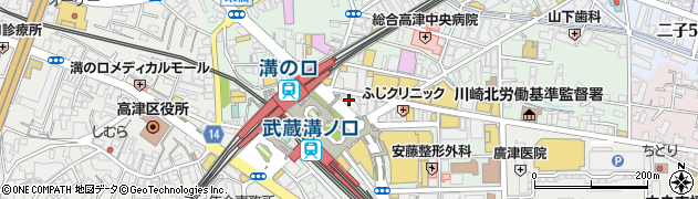 株式会社川上楽器　溝ノ口ヤマハ音楽教室周辺の地図