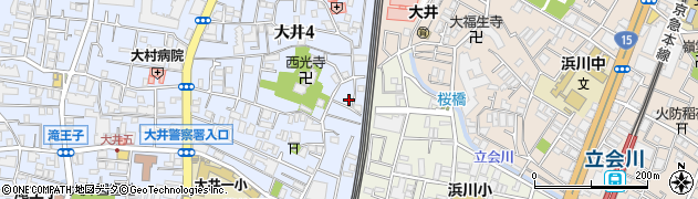 東京都品川区大井4丁目21周辺の地図