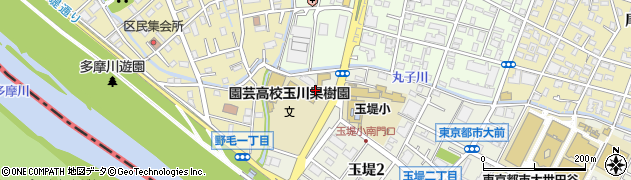 東京都世田谷区玉堤2丁目13周辺の地図
