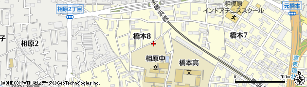神奈川県相模原市緑区橋本8丁目周辺の地図