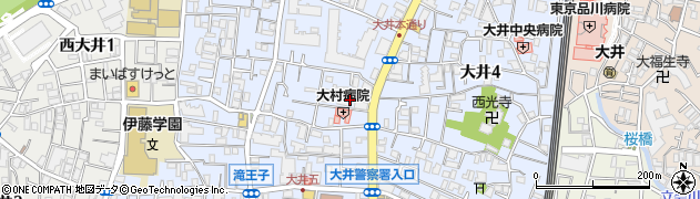 東京都品川区大井周辺の地図