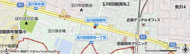 東京都世田谷区玉川田園調布周辺の地図