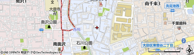 東京都大田区石川町周辺の地図