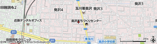 東京都世田谷区奥沢3丁目12周辺の地図