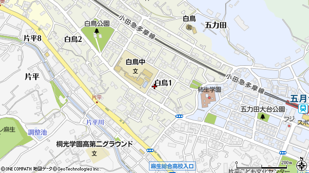 〒215-0024 神奈川県川崎市麻生区白鳥の地図