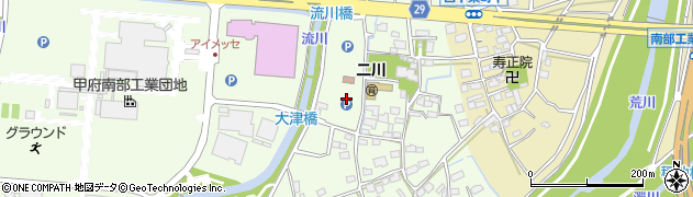 山梨県甲府市大津町周辺の地図