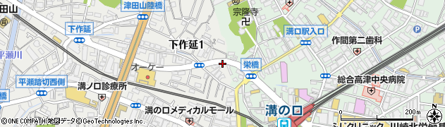 溝口駅入口周辺の地図