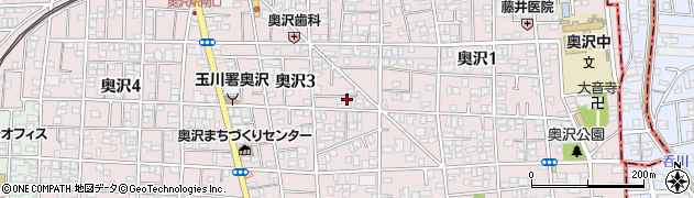 東京都世田谷区奥沢3丁目20周辺の地図