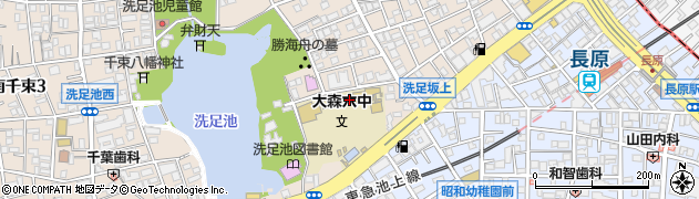 大田区立大森第六中学校周辺の地図