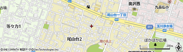 東京都世田谷区尾山台周辺の地図