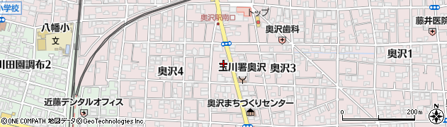 東京都世田谷区奥沢3丁目30周辺の地図