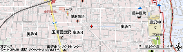 東京都世田谷区奥沢3丁目22周辺の地図