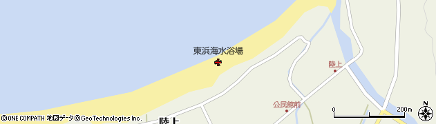 東浜海水浴場周辺の地図