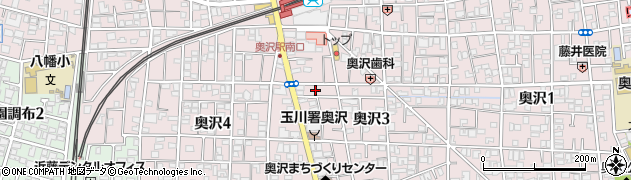 東京都世田谷区奥沢3丁目28周辺の地図