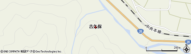 山梨県大月市笹子町吉久保周辺の地図
