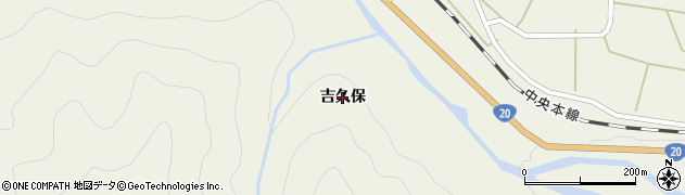 山梨県大月市笹子町（吉久保）周辺の地図