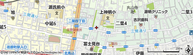 東京都品川区二葉4丁目3-12周辺の地図