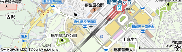 湘南ゼミナール　個別指導コース新百合ヶ丘周辺の地図