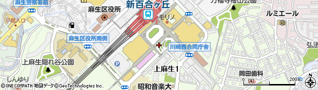 麻生警察署新百合ヶ丘駅前交番周辺の地図