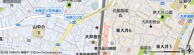 東京都品川区大井4丁目10周辺の地図