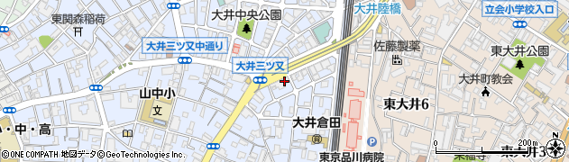 日米クリーニング　大井店周辺の地図