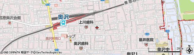 東京都世田谷区奥沢周辺の地図