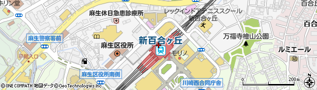 TULLY’S COFFEE 小田急マルシェ新百合ヶ丘店周辺の地図