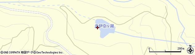 北伊奈ケ湖周辺の地図