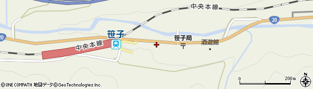 山梨県大月市笹子町黒野田1342周辺の地図