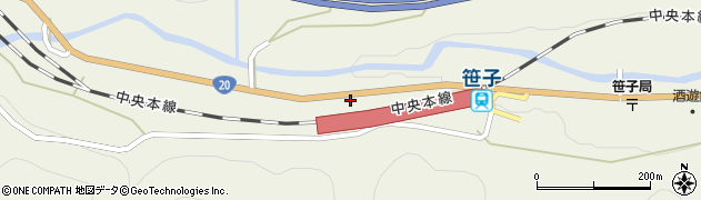山梨県大月市笹子町黒野田1288周辺の地図