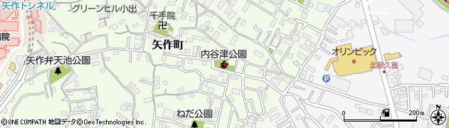 内谷津公園周辺の地図