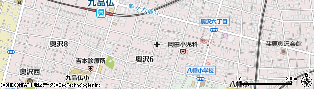 東京都世田谷区奥沢6丁目周辺の地図