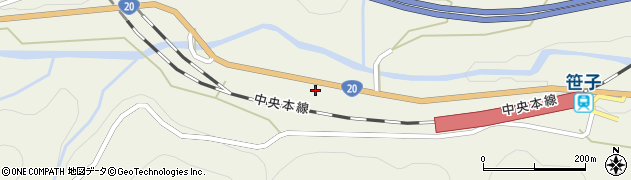 山梨県大月市笹子町黒野田1204周辺の地図