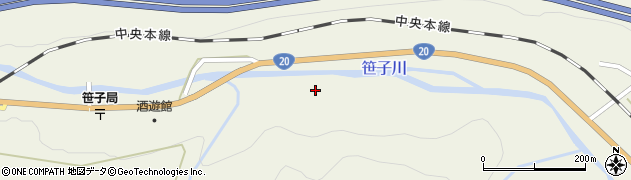 笹子川周辺の地図