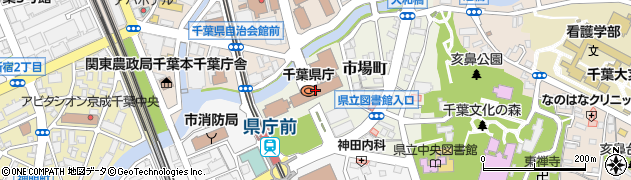 千葉銀行県庁支店 ＡＴＭ周辺の地図