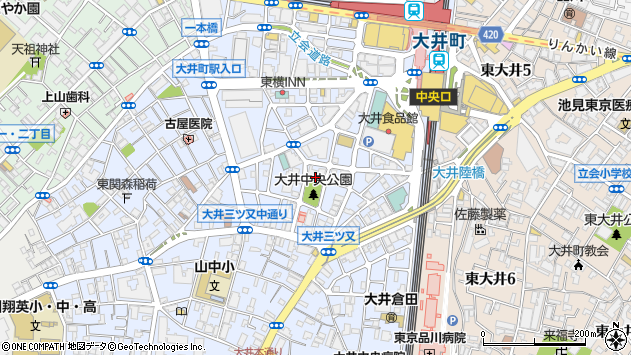〒140-0014 東京都品川区大井の地図