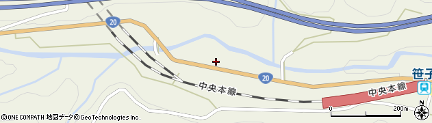山梨県大月市笹子町黒野田1263周辺の地図