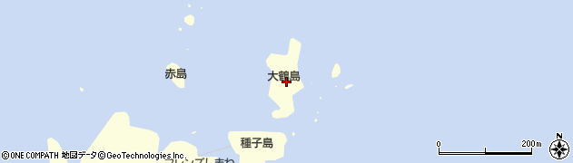 大鶴島周辺の地図