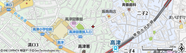 カバヤ薬局　高津図書館前店周辺の地図
