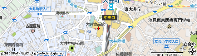 阪急大井町ガーデン駐車場周辺の地図