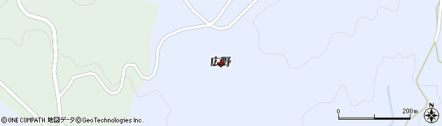 岐阜県加茂郡白川町広野周辺の地図