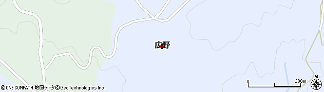 岐阜県白川町（加茂郡）広野周辺の地図