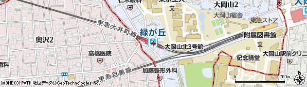 東京都目黒区周辺の地図