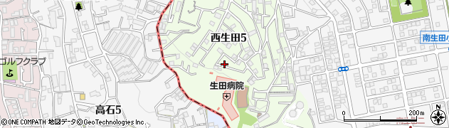 生田雁俣公園周辺の地図
